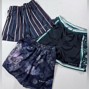 KINETIC Men’s Shorts Lot Medium | 3 Pack 5” Inseam Mesh Athletic Shorts